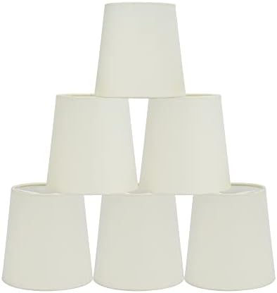 Lampwell Virgo Clip-on Chandelier Lamp Shades Set of 6 Beige