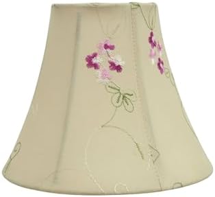 Aspen Creative 30055-2A Bell Clip-On Lamp Shade Apricot Set of 2