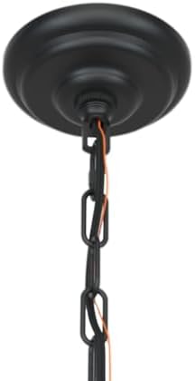 Black Chandelier Ceiling Light Fixture - 6 Light 36 Inches Modern Farmhouse