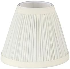 Aspen Creative 33121-2 Small Pleated Empire Lamp Shade Off White 2 Pack