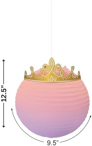 Disney Princess Paper Hanging Lanterns Pack of 3 Tiara Decor