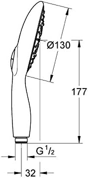 Grohe Power and Soul 130 Hand Shower with 4 Spray Patterns