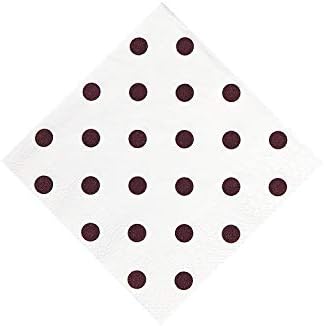 Fun Express Chocolate Polka Dot Napkins - 16 Pack
