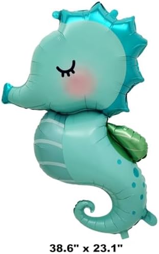 386 Inch Sea Horse Mylar Balloons Set of 6
