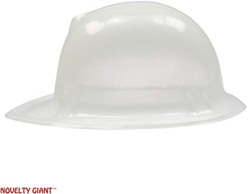 White Plastic Construction Hard Hats Set of 12