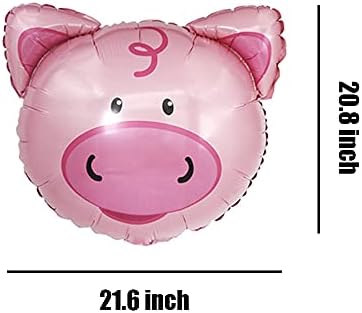 Farm Animal Balloons Pig Cow Horse Donkey 3PCS