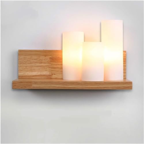 Modern Simple Solid LED Wall Light Candle Shape Frosted Glass Wall Lamp