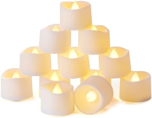 Homemory Timer Tea Lights Candles Battery Operated 12-Pack