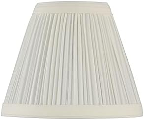 Aspen Creative 33121-2 Small Pleated Empire Lamp Shade Off White 2 Pack