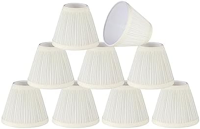 Aspen Creative 33121-2 Small Pleated Empire Lamp Shade Off White 2 Pack