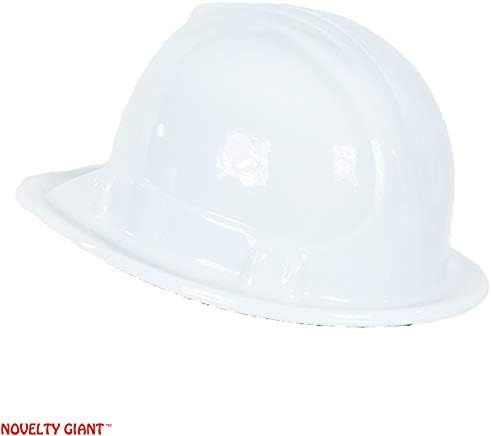 White Plastic Construction Hard Hats Set of 12