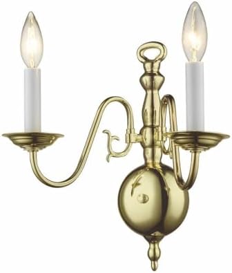 Bailey Street Home 2 Light Wall Sconce with Polished Brass Finish