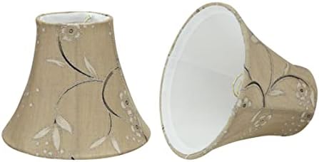 Aspen Creative Bell Clip-On Lamp Shades Light Gold Set of 2