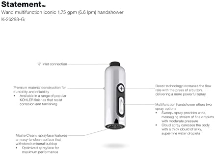 KOHLER 26288-G-BL STATEMENT Hand Shower