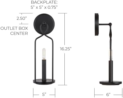 Sonnet Bold Colonial Candlelight Wall Sconce 1-Light 60W Matte Black