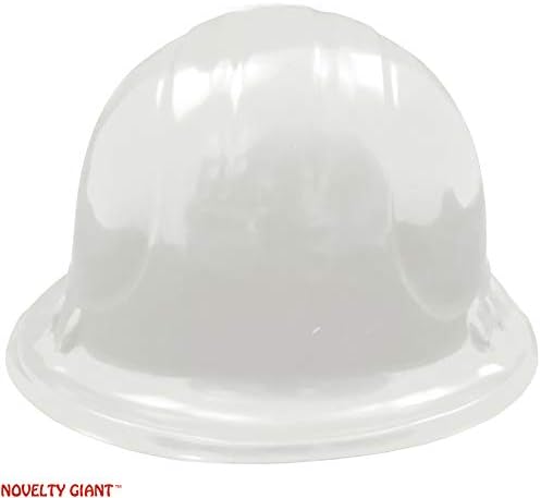 White Plastic Construction Hard Hats Set of 12