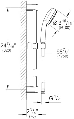 Grohe Tempesta Cosmopolitan 100 2 Spray Handheld Showerhead Set