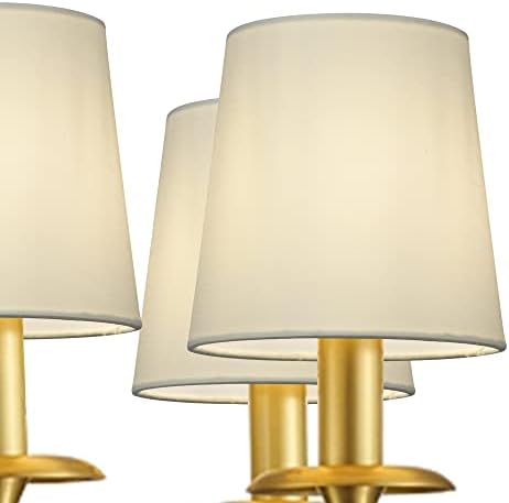 Lampwell Virgo Clip-on Chandelier Lamp Shades Set of 6 Beige