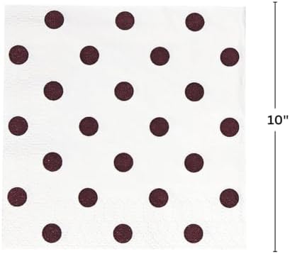 Fun Express Chocolate Polka Dot Napkins - 16 Pack