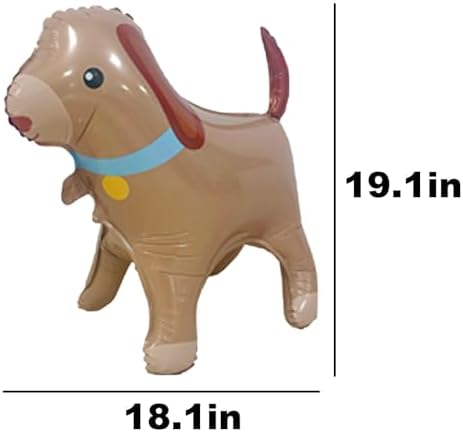 2 Pcs Dog Birthday Balloon Set with Dog Bone Foil Balloons