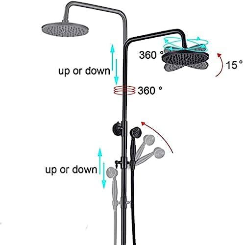 TECKI LED Shower Head with Hand Sprayer and 8 Massage Nozzles