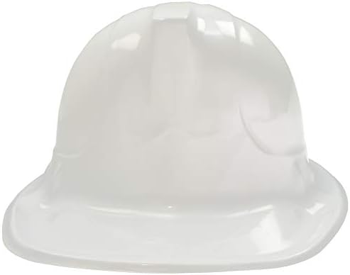 White Plastic Construction Hard Hats Set of 12