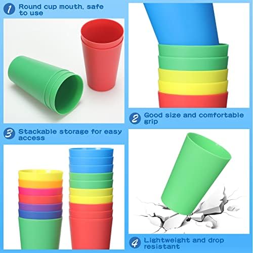 Yahenda 100 Pack Reusable Plastic Cups for Kids