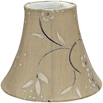 Aspen Creative Bell Clip-On Lamp Shades Light Gold Set of 2