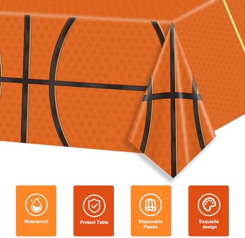 3pcs Basketball Party Tablecloth 54x108 Inches
