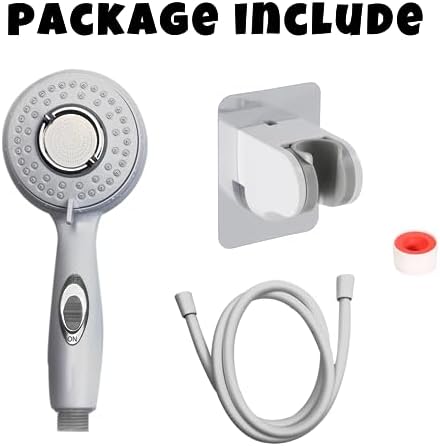 Handheld Shower Head with OnOff Switch and 60 Hose - White