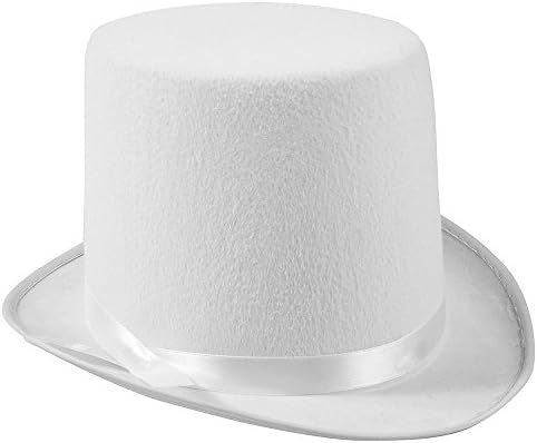 Funny Party Hats White Felt Top Hat