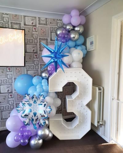 133 Pcs Ice Snow Themed Balloon Arch Kit