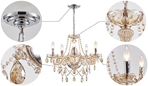 Saint Mossi 5 Light Crystal Chandelier for Home Decor