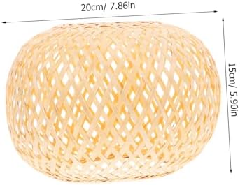 Rustic Wicker Chandelier Lampshade Decor White Basket E27
