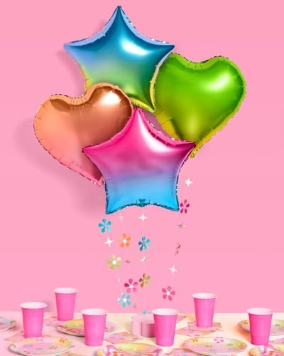 XO Fetti Groovy Rainbow Foil Balloon Pack 4 Pack
