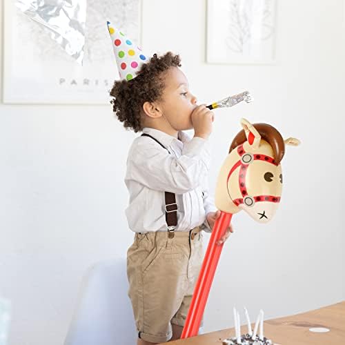 12pcs Inflatable Stick Horse Red Pink