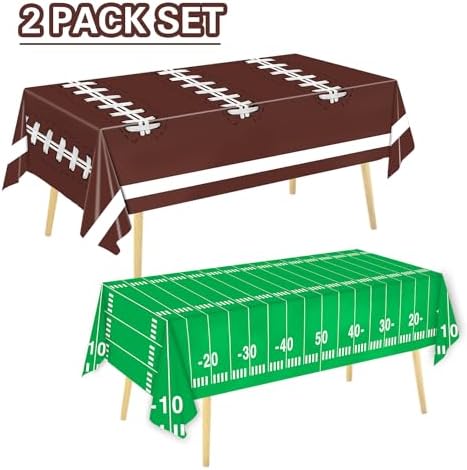 Oigco Football Tablecloth 54x108 Inch 2 Pack