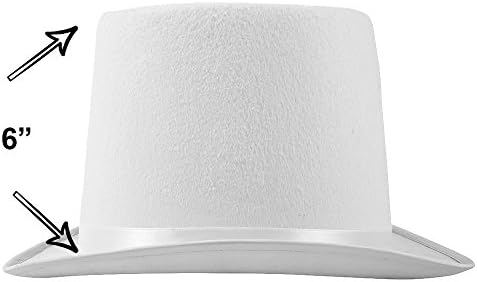 Funny Party Hats White Felt Top Hat