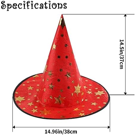 FOIMAS 6 Pack Witch Hats for Kids Halloween