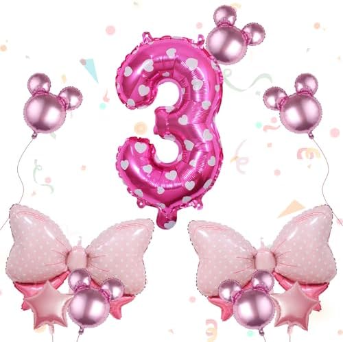 Kaemi 10Pcs Mini Mouse Balloons Party Decor Set