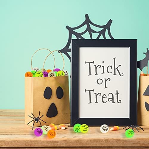 FINGOOO 24Pcs Halloween Bouncy Balls Glow in the Dark Party Favors