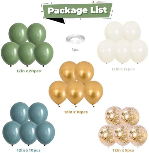 Isndare 60pcs 12inch Balloon Set for Parties
