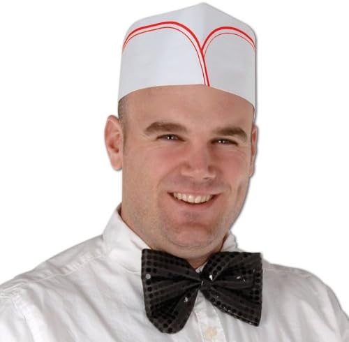 Beistle Soda Jerk Party Hat 1 Count 4 Pkg