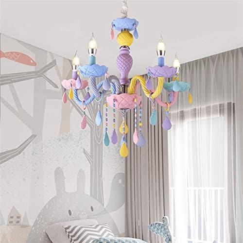 Crystal Chandelier LED Rainbow Chandelier for Bedroom
