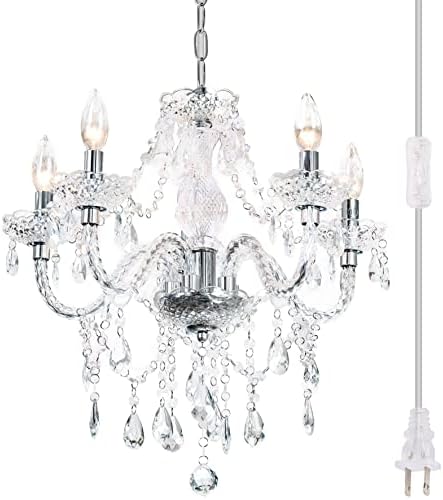 5 Light Crystal Hanging Pendant Light Chandelier