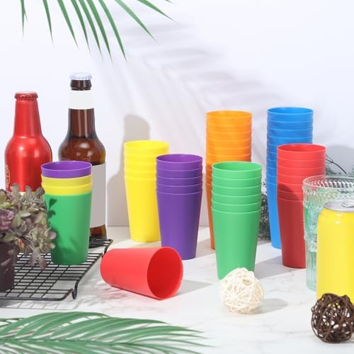 Yahenda 100 Pack Reusable Plastic Cups for Kids