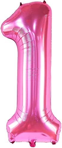 Hot Pink 1 Balloon for First Birthday - 40 Inch Pack of 2