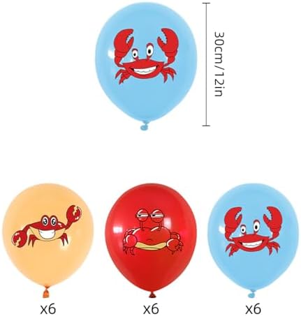 Crab Birthday Party Decorations Set