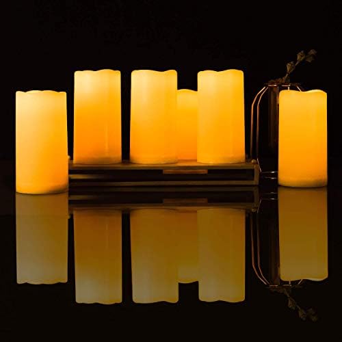 Amagic 3x6 Inch Waterproof Flameless Candles with Remote and Timer