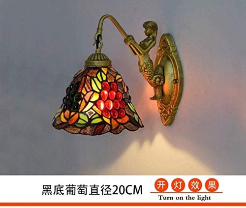 European Style Wall Lamp Black Bottom Grape Design